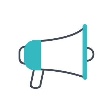 megafon ses aygıtı izole edilmiş simge