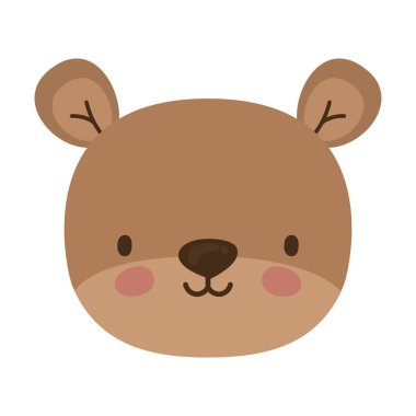 İzole edilmiş oyuncak ayı vektör tasarımı