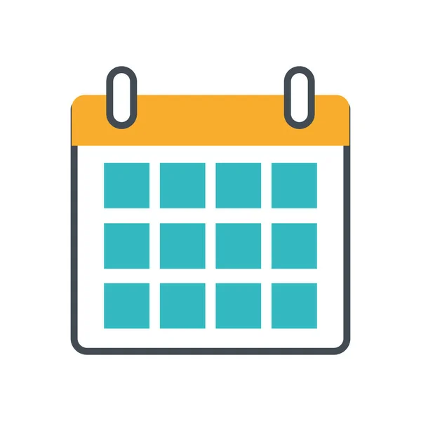 Kalender påminnelse datum isolerad ikon — Stock vektor