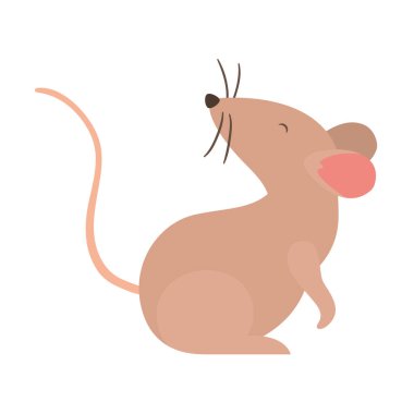 İzole fare çizgi film vektör tasarımı