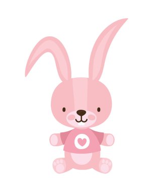 İzole edilmiş tavşan oyuncak vektör tasarımı