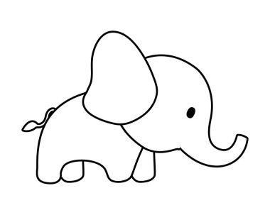 İzole edilmiş fil oyuncağı vektör tasarımı