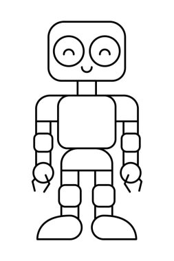 Teknoloji robot karikatür vektör tasarımı