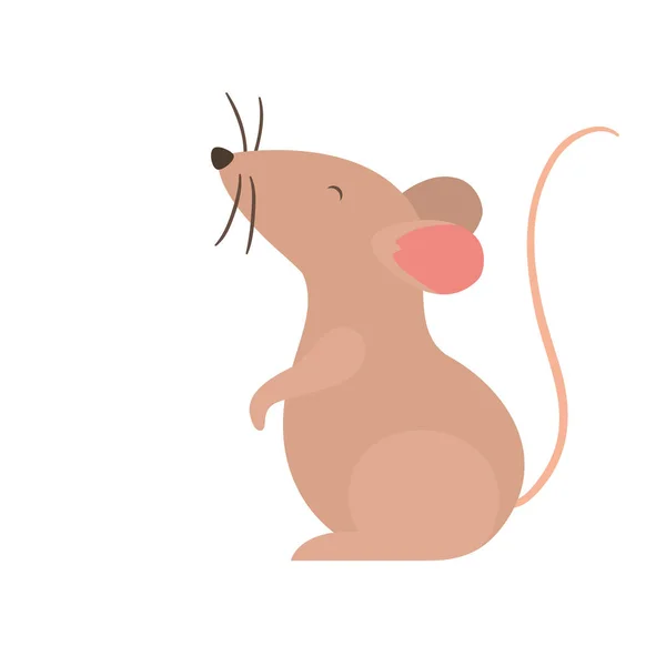 Odizolowana konstrukcja wektora kreskówki myszy — Wektor stockowy