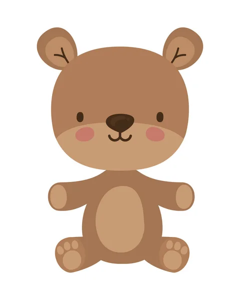 Ізольований плюшевий ведмідь іграшка Векторний дизайн — стоковий вектор