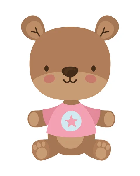 Isolated teddy bear toy vector design — Stock Vector