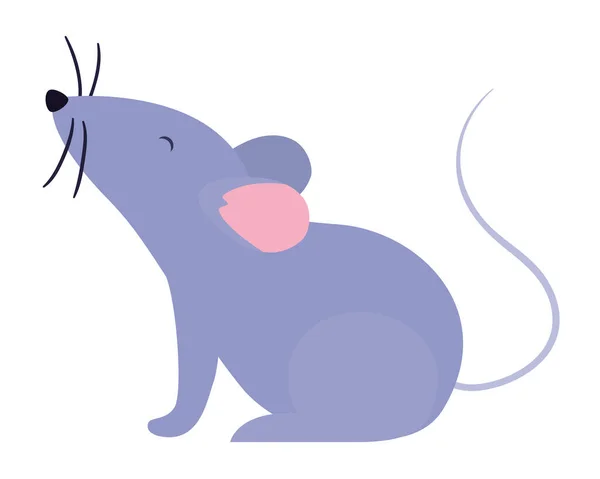 Conception de vecteur de dessin animé isolé souris — Image vectorielle