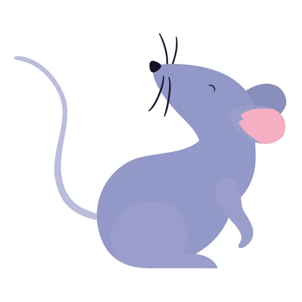 Isolato disegno del vettore del fumetto del mouse — Vettoriale Stock