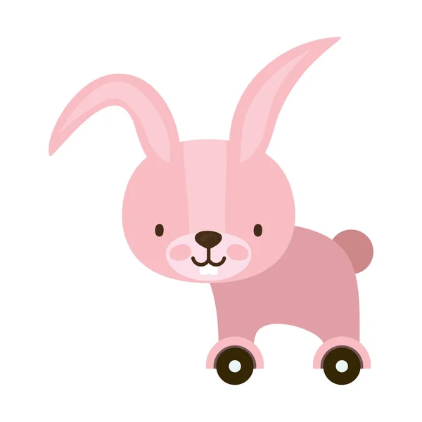Geïsoleerde konijnenspeelgoed vector ontwerp — Stockvector