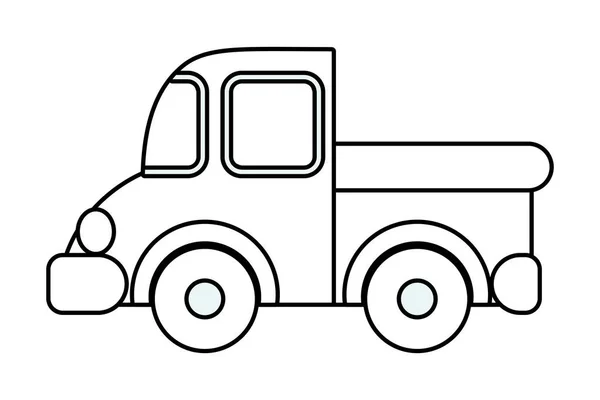 Desain vektor mainan truk terisolasi - Stok Vektor