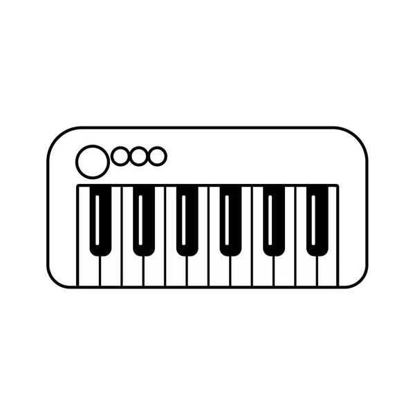 Conception vectorielle isolée de jouets pour piano — Image vectorielle