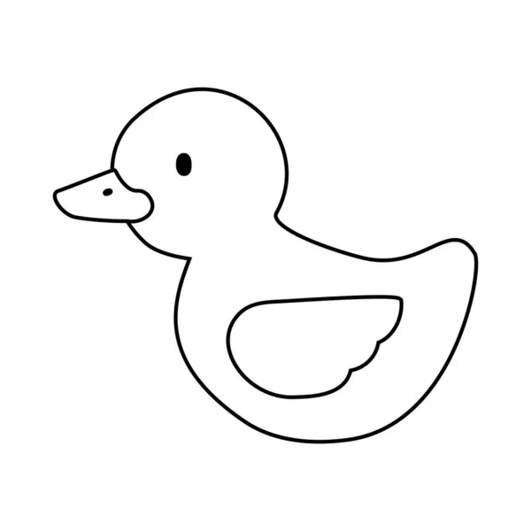 Isolated duck toy vector design — Stock Vector