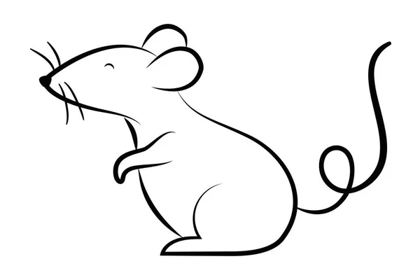 Diseño de vectores de dibujos animados de ratón aislado — Vector de stock