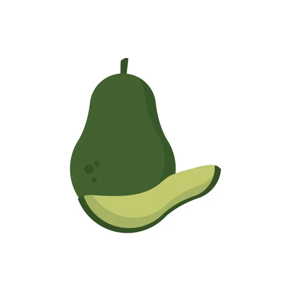 Diseño aislado de vectores de frutas de aguacate — Vector de stock