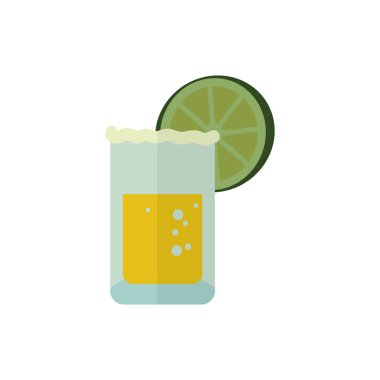 İzole edilmiş kokteyl ikonu vektör tasarımı