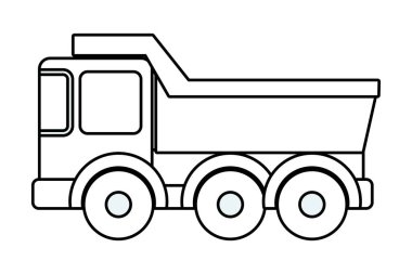 İzole edilmiş kamyon oyuncak vektör tasarımı