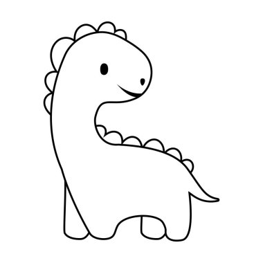 İzole edilmiş dinazor oyuncak vektör tasarımı