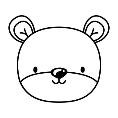 İzole edilmiş oyuncak ayı vektör tasarımı