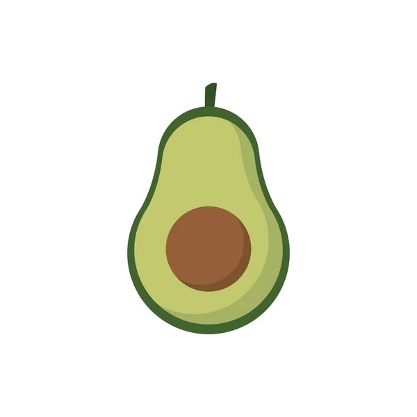 Isoliertes Avocadofruchtvektordesign — Stockvektor