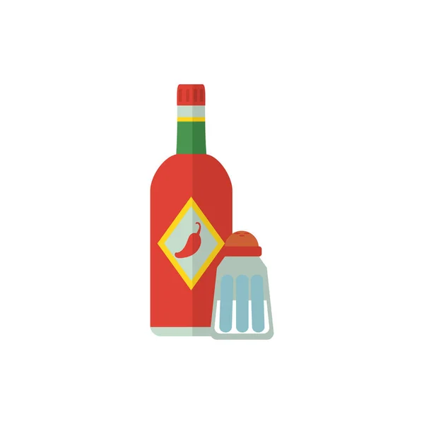 Conception vectorielle isolée de sauce chili mexicain — Image vectorielle