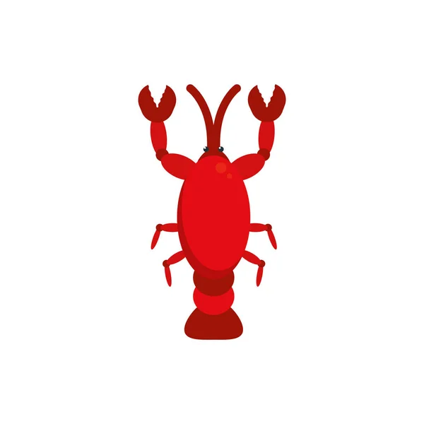 Concepção de vetor isolado de lagosta marinha — Vetor de Stock