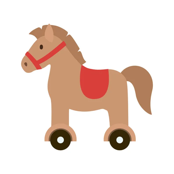 孤立した馬のおもちゃのベクトルデザイン — ストックベクタ