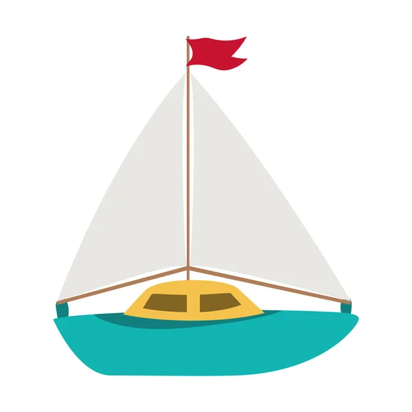 Isolated sailboat toy vector design — Stock Vector