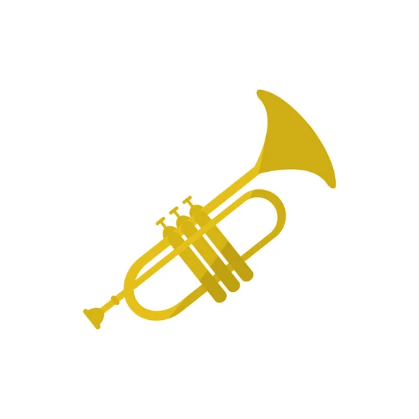 Ontwerp van geïsoleerde trompetinstrumenten — Stockvector