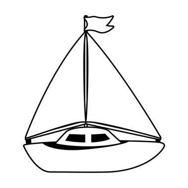 İzole edilmiş yelkenli oyuncak vektör tasarımı