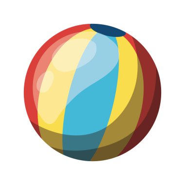 İzole edilmiş çizgili top vektör tasarımı