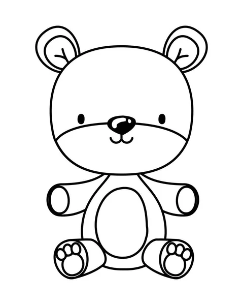 Isolated teddy bear toy vector design — Stock Vector