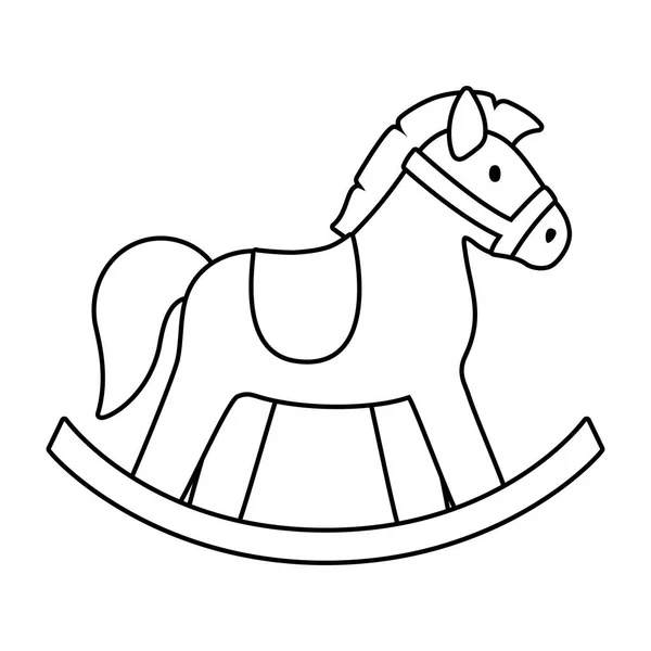 孤立した馬のおもちゃのベクトルデザイン — ストックベクタ