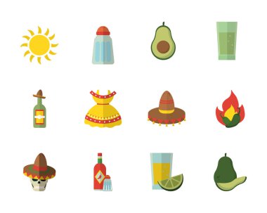 İzole edilmiş Meksika simgesi vektör dizaynı