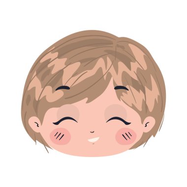 İzole çocuk çizgi film vektör tasarımı