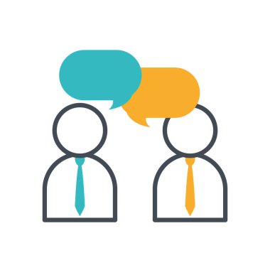 İş adamları, konuşma baloncukları olan takım çalışanlarını çiftleştiriyor