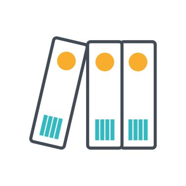 ofis kitapları dosyaları izole edilmiş simgeler