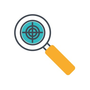 Hedef simgesi olan büyüteç