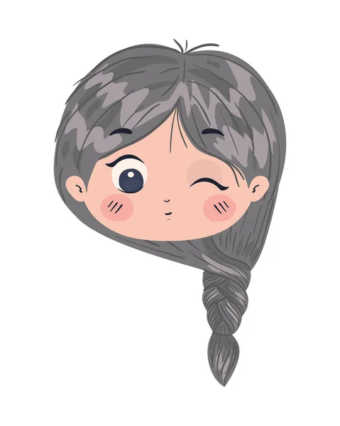 Isolated girl cartoon vector design — Stock Vector