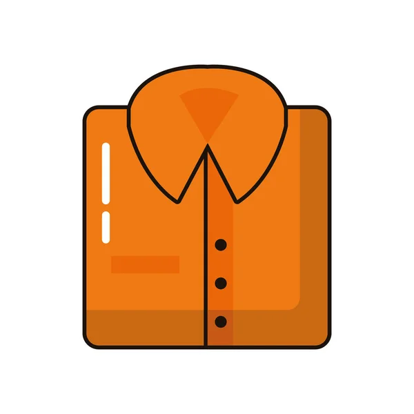 Shirt clothes male isolated icon — Stock Vector