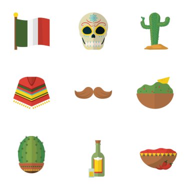 İzole edilmiş Meksika simgesi vektör dizaynı