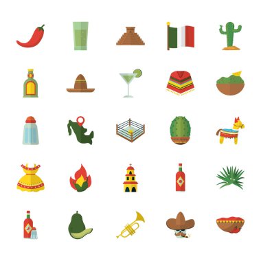 İzole edilmiş Meksika simgesi vektör dizaynı