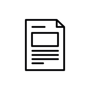 İzole edilmiş belge çizgisi vektör tasarımı