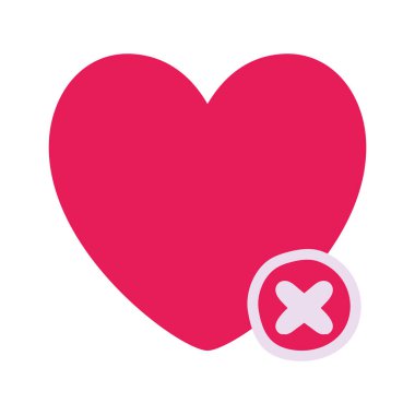 İzole edilmiş kalp şekli vektör tasarımı