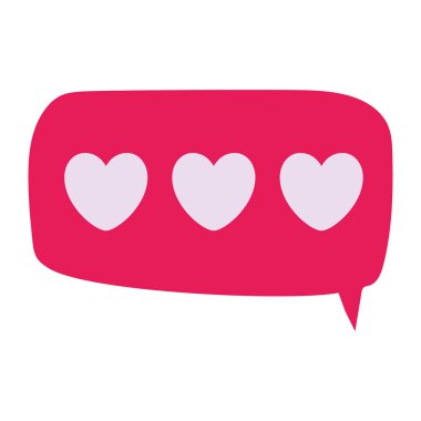 İzole kalp kabarcık vektör tasarımı