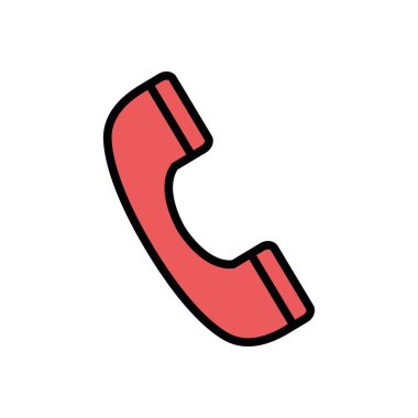 İzole edilmiş eski telefon simgesi doldurma vektör tasarımı