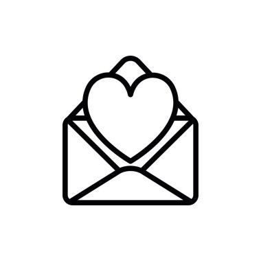 İzole zarf simgesi vektör çizimi