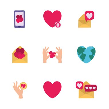 İzole edilmiş aşk simgesi vektör tasarımı