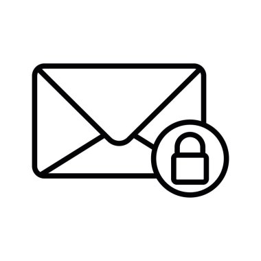 İzole zarf simgesi vektör çizimi