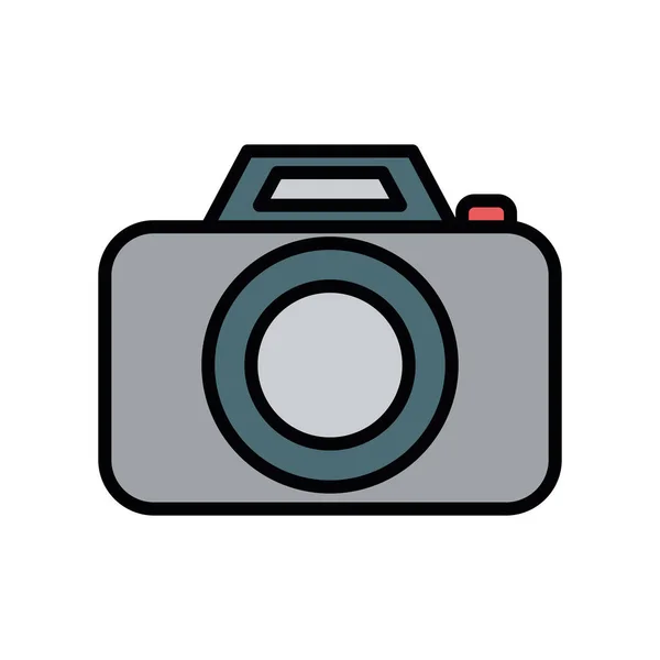 Izolovaná ikona fotoaparátu design výplně vektoru — Stockový vektor