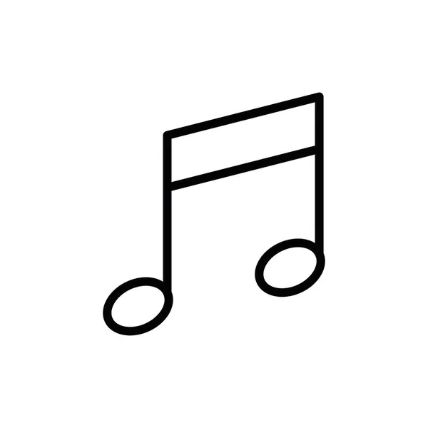 Diseño de vectores de línea de icono de nota de música aislada — Archivo Imágenes Vectoriales